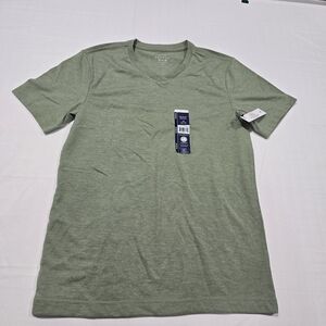 George Men's GE V-Neck T-Shirt Faded Spruce Heathe in Sage Green Size XS( 30-32)